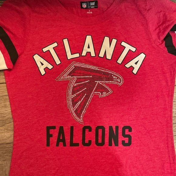 NFL Team Apparel Atlanta Falcons Blinged Out Top Small NEW - Picture 3 of 11